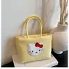 Bolso tote de dibujos animados con estampado de gatos nuevo, bolso de hombro simple y casual, bolso de mano para mujer, bolso de axila, bolso de mano para mujer