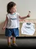 Conjunto de Chaleco de Verano para Niños, Algodón Puro, Clase A, Cómodo Conjunto de Dos Piezas, Diseño Original de Youhe, Ropa Ligera para Niños Pequeños