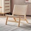 Cadeira de Sofá Madeira Maciça Couro de Sela Único Cadeira de Rattan Corda de Cânhamo Lazer Estilo Japonês Cama de Segunda Mão Bed and Breakfast Varanda Cadeira Preguiçosa
