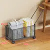 Estante para Mochilas Debajo de la Mesa del Aula Almacenamiento Móvil de Libros Asa Simple Estante para Guardar Bolsas Acabado de Artículos Domésticos
