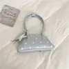 Bolsa de Mão Texturizada de Nicho Bolsa Bowling 2026 Nova Simples Bolinhas Bolsa de Ombro para o Dia a Dia Versátil Bolsa de Ombro Macia