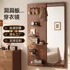 Espejo para vestidor de tablero perforado, espejo deslizante invisible, adecuado para apartamentos pequeños, dormitorios y recibidores; espejo de cuerpo entero de pared