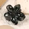 Pinza para el Cabello de Estilo Francés con Estampado de Leopardo Vintage y Flor de Plumeria, Accesorio para el Cabello Lindo de Gama Alta, Medio Recogido
