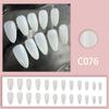Novo Patch de Manicure Acabado Elegante Usável Cor Pura Branca Luar Médio Translúcido Clareador Simples Removível