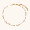 Diseño de Ropa de Trabajo Personalizada Transfronteriza Europea y Americana Joyería de Alta Gama Acero Inoxidable Chapado en Oro de 14K Tobillera Simple de Cadena de Corazón