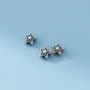 Cuentas Espaciadoras de Estrella de Cinco Puntas Antiguas de Plata de Ley 925 6mm Pulsera Cuentas Sueltas Material de Cuerda para Manualidades DIY Accesorios S1230