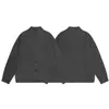 2002 Simples Cor Pura Neutro Design Preguiçoso Malha Street Tendência Masculina Gola Alta High-End Solto Cardigan Malha