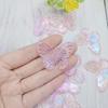 Novos acessórios de resina de borboleta de cor mágica pingente brincos faça você mesmo acessórios de cabelo acessórios material creme cola capa de celular decoração
