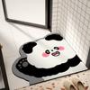 Tapete de banheiro fofo de urso, tapete antiderrapante de banheiro com formato especial, tapete absorvente para porta de banheiro, tapete antiderrapante para chuveiro