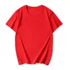Camiseta de Algodón para Hombre de Manga Corta, Cuello Redondo, Color Sólido, Paquete de 24 Piezas de 180g, Camiseta Lisa al por Mayor, Publicidad, Impresión de Logo DIY