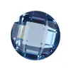 Gema Huagang Redonda 108 # Espinela Azul Claro Doble Cara de Tortuga Piedra Suelta, Cara Cuadriculada Espinela Sintética Azul Claro Gema