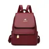 Mochila para Mulheres 2026 Novo Estilo Tendência Couro Sintético Macio PU Moda Versátil Simples Estilo Universitário Casual Bolsa de Viagem