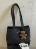 Bolsa Tote Commuting de Rede Transfronteiriça Feminina 2026 Novo Estilo Tendência Outono Lã Bolsa de Ombro Único Bolsa Saco de Grande Capacidade
