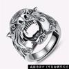 Versión Coreana del Anillo del Tigre Blanco del Año del Tigre, Anillo Ajustable de Cabeza de Tigre Plateado de Moda para Hombre, Joyería de Mano del Zodiaco, Joyería Personalizada del Zodiaco