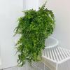 Simulación transfronteriza de Amazon, hojas de hierba persa, malla 69, colgante de pared, ratán, helecho, planta verde, planta de vid, hojas decorativas de pared