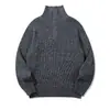 Rumen Meng Tricô Retrô Japonês Gola Alta Botão Escondido Estilo Preguiçoso para Homens e Mulheres Inverno Casal Solto Tendência Streetwear Top