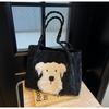 Mochila Feminina Casual de Grande Capacidade 2025 Nova Popular Mais Fácil de Combinar Bolsa de Ombro Texturizada para Deslocamento Bolsa Tote Feminina