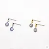 Aretes Ojo de Diablo Aretes de Diamante para Mujer Estilo Coreano Elegantes Versátiles Aretes de Moda