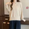 Suéter de Tricô com Franjas e Decote V - Novo Design Outono/Inverno 2025 para Mulheres, Caimento Solto, Emagrecedor, Versátil, Tendência