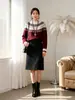 Falda de cadera de lana de color liso y diseño simple Feiyuan para mujer, nueva de otoño e invierno, estilo coreano, falda midi de lana de cintura alta con cinturón