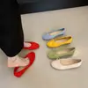 Zapatos planos rojos suaves Chuyuji para mujer, zapatos elegantes de primavera con punta redonda y lazo poco profundo para combinar con faldas, mocasines para ir al trabajo