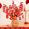 Alegría de Inauguración de Casa Decoraciones para Nuevo Hogar Sala de Estar Cubo de la Fortuna Adorno Fruta del Dinero Suministros para Ceremonia de Mudanza Juego Completo