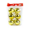 Decorações de Natal Transfronteiriças 3/4/5/6/8cm Plástico Galvanizado Bolas de Natal Coloridas Pingentes para Decoração de Árvore de Natal