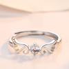 Venta caliente de Tiktok anillo de pareja de alas de ángel de plata esterlina s925 japonés y coreano simple abierto anillo de bodas regalo de cumpleaños