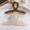 Pinza para el Cabello Grande de Gel Transparente de Color, Pinza Tiburón Simple para Moño en la Parte Trasera de la Cabeza, Pinza para Cola de Caballo, Accesorio para el Cabello, Estilo para Viajes Diarios