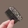 Peine de Alta Gama Gris con Tachuelas de Diamante para Peinado de Princesa, Herramienta Voluminizadora para Coronilla Alta, Flequillo y Pinza Lateral para el Cabello para Mujeres