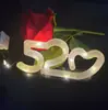520 Pastel de San Valentín Decoración de Confesión Lámpara de Amor Perlada Decoración de Pastel para Confesión y Propuesta Tarjeta de Enchufe Joyería