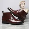 Botas de Caña Alta para Negocios Transfronterizos Más Vendidas en Amazon, Botas Martin Casuales de Estilo Británico para Hombre, Zapatos de Cordones de Media Caña para Hombre - 27003