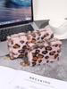 Nuevo traje transfronterizo, monedero de peluche creativo, cartera de peluche con estampado de leopardo a la moda, tarjetero peludo sencillo de nicho