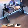 Mesa de computador, mesa de trabalho, conjunto de mesa e cadeira para jogos em casa, mesa simples para quarto, estação de trabalho, mesa de estudo, mesa de escritório para apartamentos de aluguel
