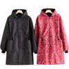 Invierno Anti-incrustante Manga Larga Forrado de vellón Cálido Ropa de Cobertura Moda Ropa Exterior Ropa de Trabajo Delantal A prueba de viento Engrosado Vestido para Adulto de Mujer