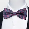Stock Listo del Fabricante Corbata de Moño Jacquard Formal para Hombre para Negocios, Boda, Fiesta, Corbata de Moño Floral de Poliéster con Forma de Flecha