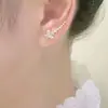 Pendientes de Mariposa Morada Diseño de Nicho Exquisitos Versátiles Pendientes de Zirconia Estrella de Alta Gama Pendientes para Mujer