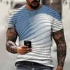 Exportación Transfronteriza Camiseta 3D para Hombre Moda Cuello Redondo Manga Corta Top Verano Nuevo Talla Grande Camiseta para Hombre Top