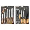 Traje de cortador Cuchillo de acero inoxidable Tarjeta de succión de seis piezas Forja Cuchillo de fruta Cuchillo de cocina Cuchillo de chef Combinación de cuchillos de cocina