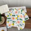 Roupas Infantis Estilo Minimalista Casual Desenho Animado Algodão Puro Moda Estilo Coreano Estilo Casual Estilo Estrangeiro Camisa de Verão Infantil Estampada por Toda Parte