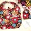 Spot atacado lindo padrão imprimível LOGO bolsa de compras de grande capacidade grande capacidade estilo floral bolsa de armazenamento francesa