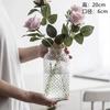 Vaso de vidro âmbar retrô de estilo europeu Vaso de flor hidropônico transparente Decoração de mesa para casa simples e grossa