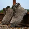 Botas de trabajo casuales y elegantes, nueva colección de otoño para hombre, estilo británico retro, botas de caña alta para hombre, botas de senderismo para exteriores