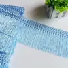 Acessórios Criativos de Renda Azul para Decoração de Cortinas, Um Rolo, 11,6m com Franjas, Barra Decorativa