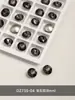 Accesorios Populares de Uñas con Diamantes Grandes Negros Transparentes de Base Puntiaguda, Corazones Oscuros Torcidos, Huevos de Paloma de Ángulo Recto, Decoraciones de Uñas de Diamante con Forma Especial