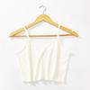 Camisola feminina curta com costas bonitas e nervuras, nova camisola feminina de verão, camisola pequena com interior plus size