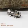 Suministro Directo de Fábrica Aleación Chapado en Oro Chapado en Plata Pixiu Abalorios Espaciadores de Agujero Grande Pulsera Hecha a Mano DIY Collar con Abalorios Venta al por Mayor