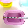 Cesta de Acabado Cuadrada Cesta de Almacenamiento Cesta de Almacenamiento Cesta Calada Cesta de Almacenamiento para Cosméticos y Joyas Plástico Colorido 1 Yuan