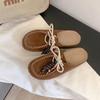 Versión de Piel de Vaca Moda Sandalias de Plataforma con Cordones Estilo Birkenstock de Cuero Genuino para Mujer Modelo Nuevo Primavera y Otoño 2026