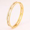 Pulsera de acero titanio doble fila taladro número romano pulsera de diamantes moda versión alta lujo ligero sentido de alto nivel pulsera que no se desvanece